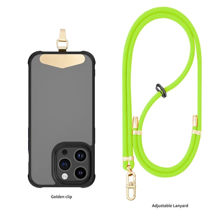 LEEU DESIGN 120cm Smartphone Shoulder Strap with Metal Tether Tab, Adjustable Cell Phone Polyester Lanyard