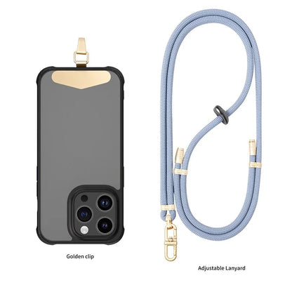 LEEU DESIGN 120cm Smartphone Shoulder Strap with Metal Tether Tab, Adjustable Cell Phone Polyester Lanyard