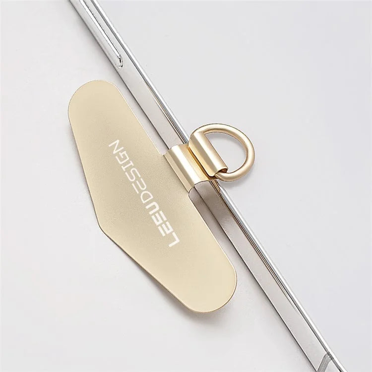 LEEU DESIGN Phone Lanyard Tether Tab Universal Metal Patch with Buckle