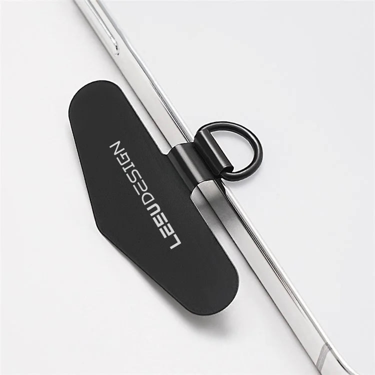 LEEU DESIGN Phone Lanyard Tether Tab Universal Metal Patch with Buckle