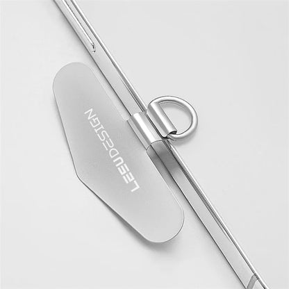 LEEU DESIGN Phone Lanyard Tether Tab Universal Metal Patch with Buckle