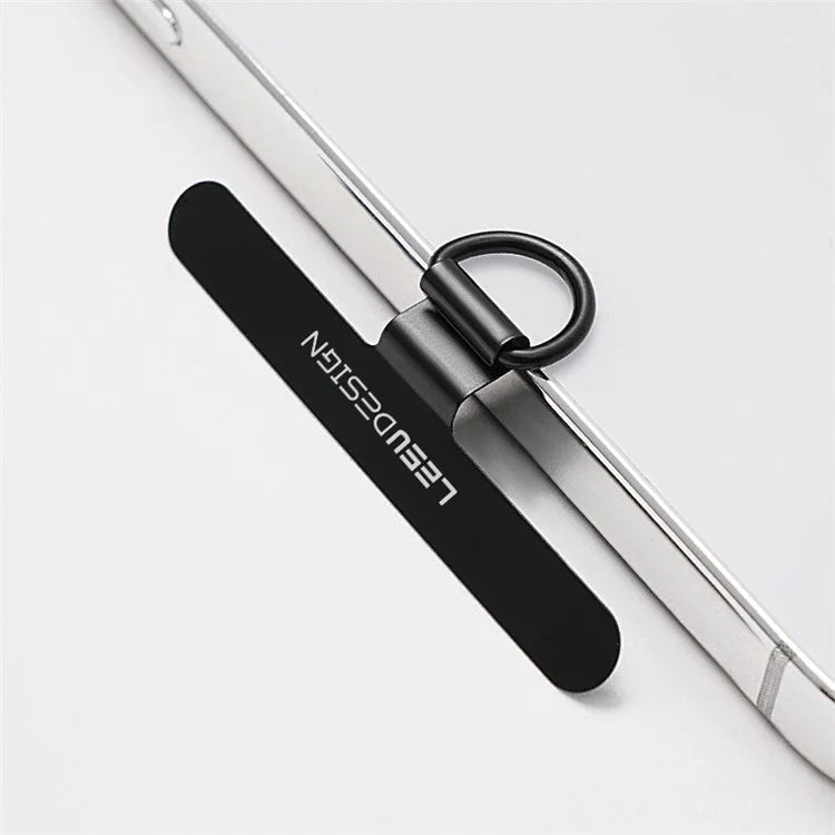 LEEU DESIGN Phone Tether Tabs Universal Slim-Fit Phone Lanyard Patches with Metal Ring