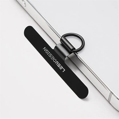 LEEU DESIGN Phone Tether Tabs Universal Slim-Fit Phone Lanyard Patches with Metal Ring