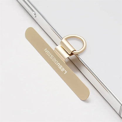 LEEU DESIGN Phone Tether Tabs Universal Slim-Fit Phone Lanyard Patches with Metal Ring