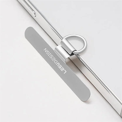 LEEU DESIGN Phone Tether Tabs Universal Slim-Fit Phone Lanyard Patches with Metal Ring