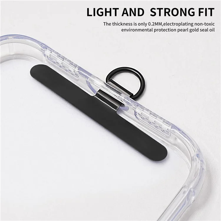 D-Buckle Phone Tether Tab Crossbody Phone Lanyard Pad Universal Metal Phone Strap Patch