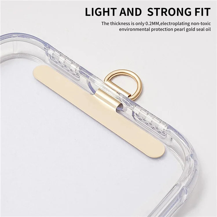 D-Buckle Phone Tether Tab Crossbody Phone Lanyard Pad Universal Metal Phone Strap Patch