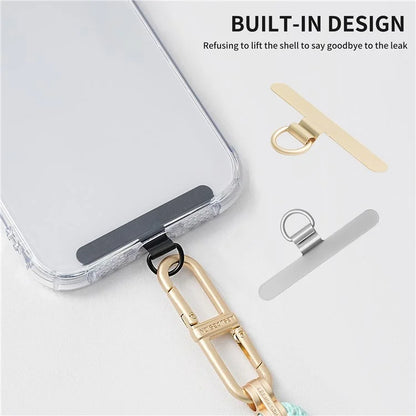 D-Buckle Phone Tether Tab Crossbody Phone Lanyard Pad Universal Metal Phone Strap Patch