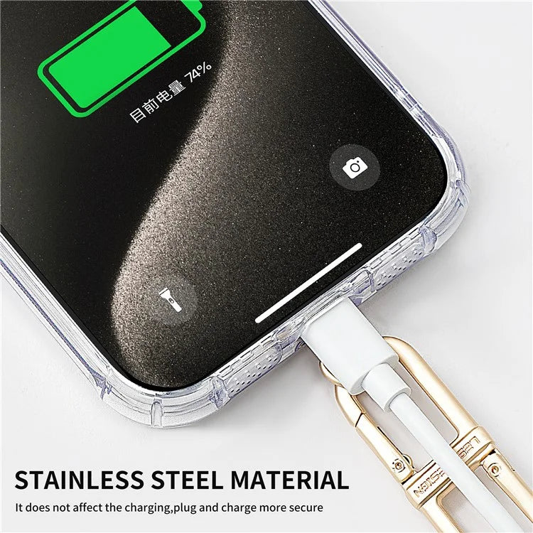 D-Buckle Phone Tether Tab Crossbody Phone Lanyard Pad Universal Metal Phone Strap Patch