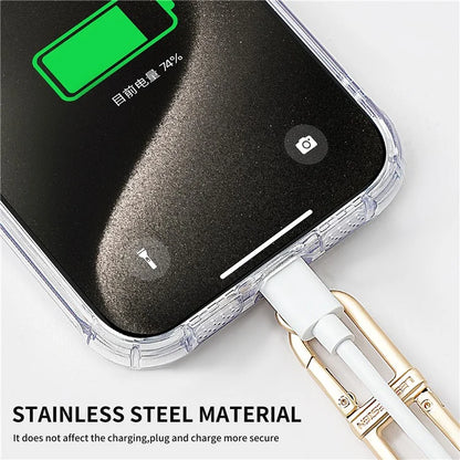 D-Buckle Phone Tether Tab Crossbody Phone Lanyard Pad Universal Metal Phone Strap Patch