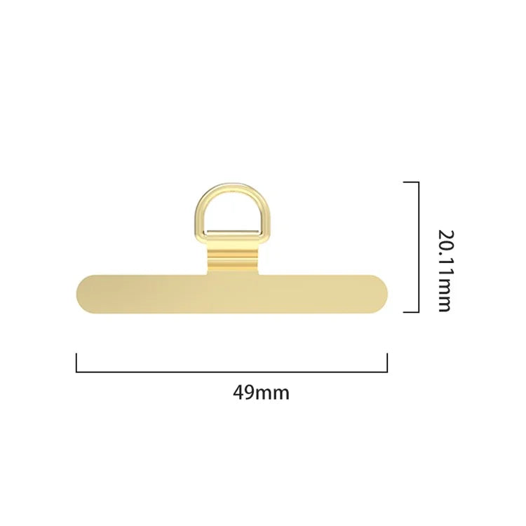 D-Buckle Phone Tether Tab Crossbody Phone Lanyard Pad Universal Metal Phone Strap Patch