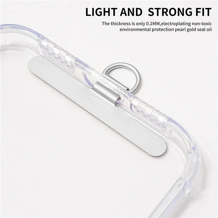 D-Buckle Phone Tether Tab Crossbody Phone Lanyard Pad Universal Metal Phone Strap Patch
