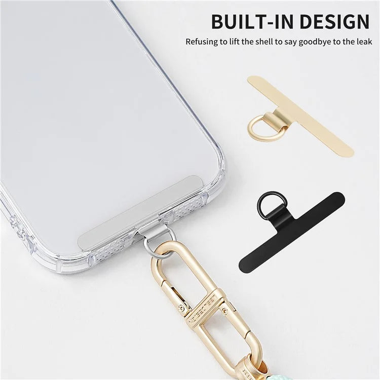 D-Buckle Phone Tether Tab Crossbody Phone Lanyard Pad Universal Metal Phone Strap Patch