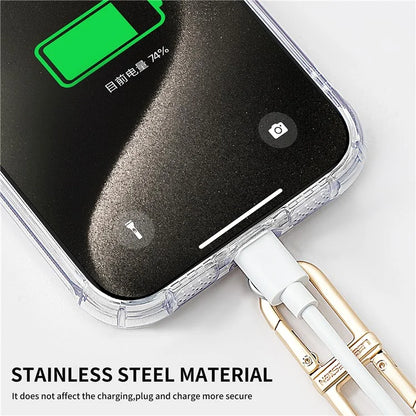 D-Buckle Phone Tether Tab Crossbody Phone Lanyard Pad Universal Metal Phone Strap Patch