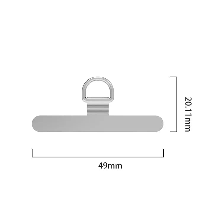 D-Buckle Phone Tether Tab Crossbody Phone Lanyard Pad Universal Metal Phone Strap Patch