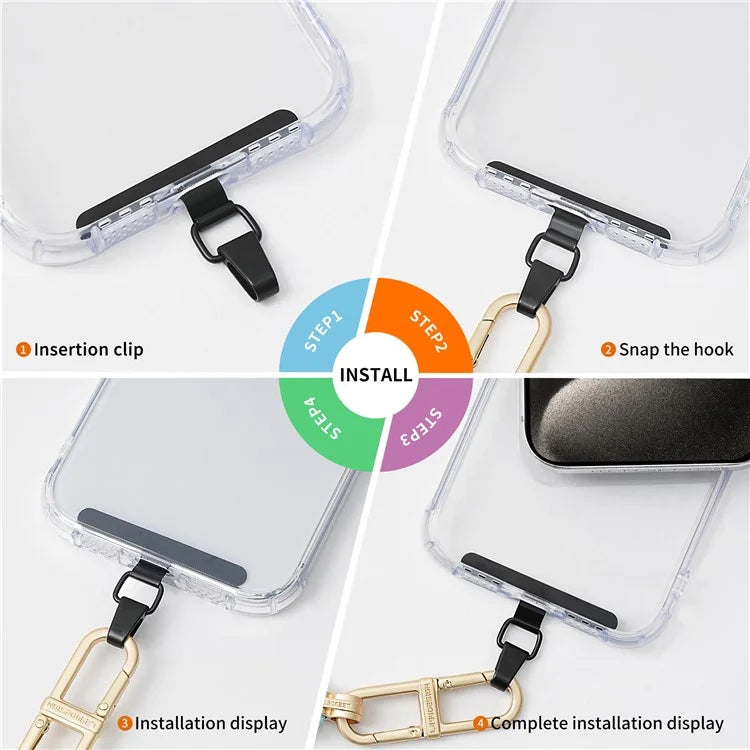 LEEU DESIGN Metal Phone Tether Tabs Universal Phone Lanyard Replacement Part