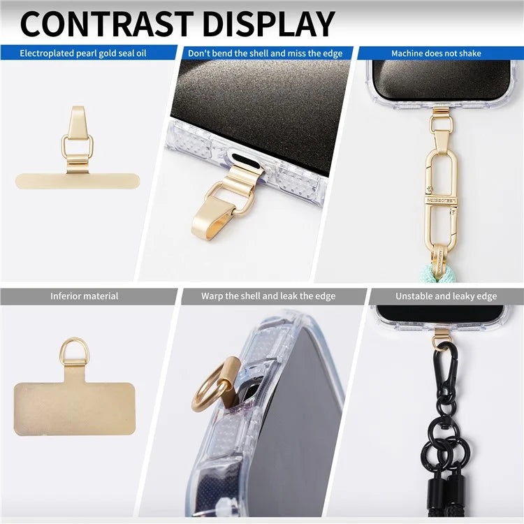 LEEU DESIGN Metal Phone Tether Tabs Universal Phone Lanyard Replacement Part
