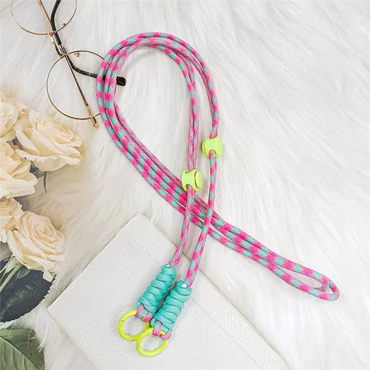 100cm Mobile Phone Chain Universal Double-Strand Rope Anti-Lost Hanging Cord with Tether Tab