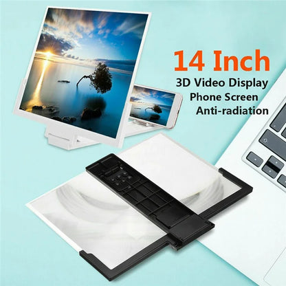 F3 14-inch Phone Screen Magnifier HD Movie Viewing Screen Videos Magnifying Foldable Stand