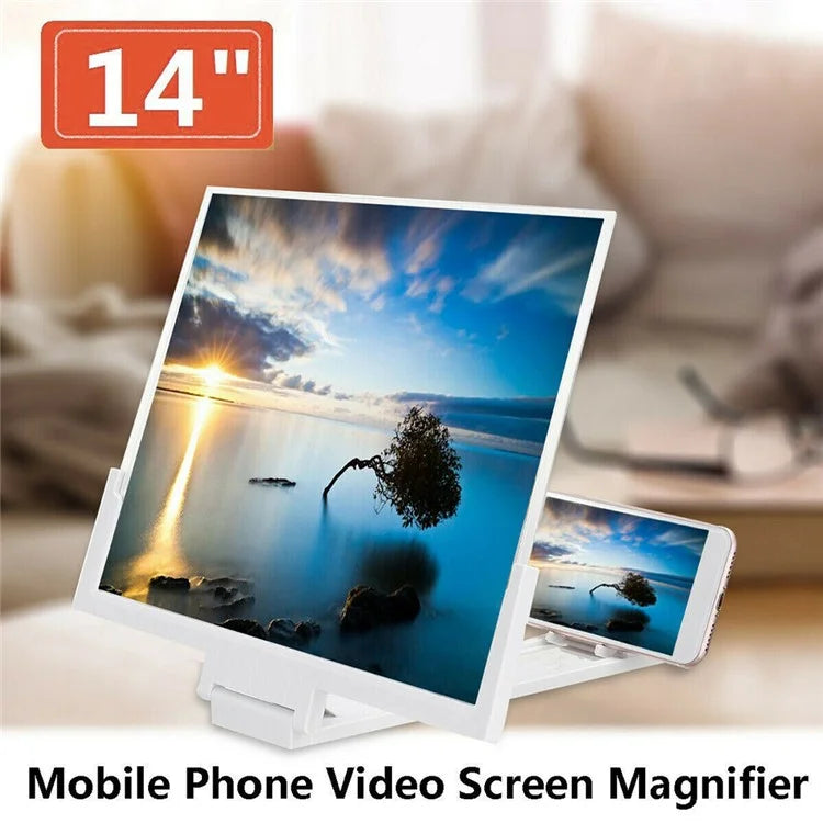 F3 14-inch Phone Screen Magnifier HD Movie Viewing Screen Videos Magnifying Foldable Stand