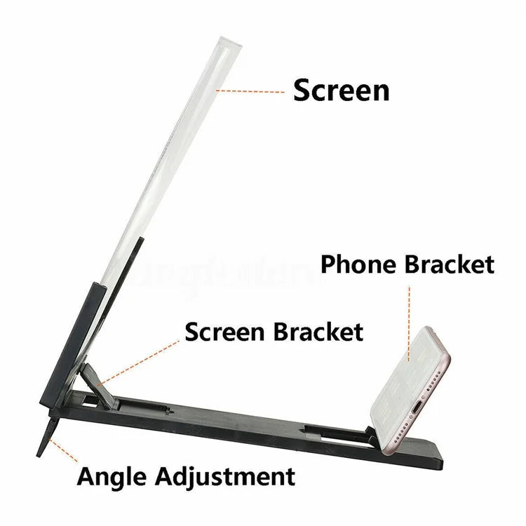 F3 14-inch Phone Screen Magnifier HD Movie Viewing Screen Videos Magnifying Foldable Stand