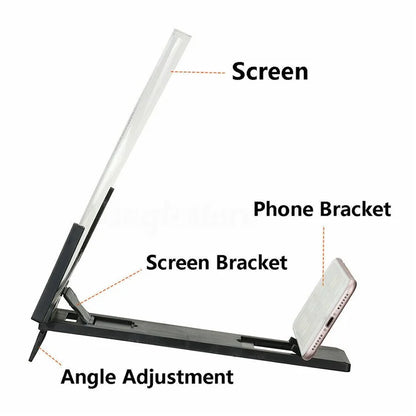 F3 14-inch Phone Screen Magnifier HD Movie Viewing Screen Videos Magnifying Foldable Stand