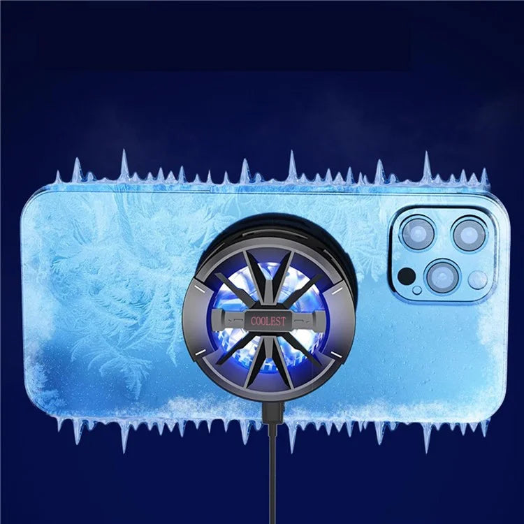 JS-40 Magnetic Phone Back Radiator Fan Cellphone Live Streaming Gaming Heat Dissipation Cooler
