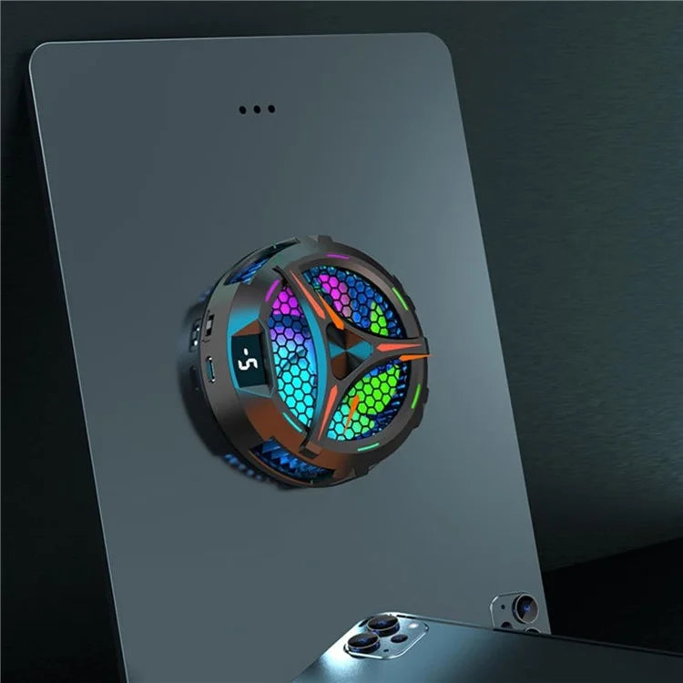 Professional Tablet Semiconductor Heat Sink with LED Display 2 Adjustable Cooling Levels for Gaming Live Streaming