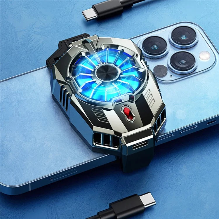 X20 Cell Phone Heat Sink Semiconductor Cooling Fan with 2 Stages Adjustment Low Noise Back Clip for Gaming