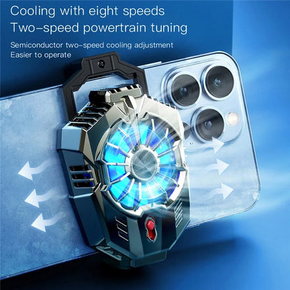X20 Cell Phone Heat Sink Semiconductor Cooling Fan with 2 Stages Adjustment Low Noise Back Clip for Gaming