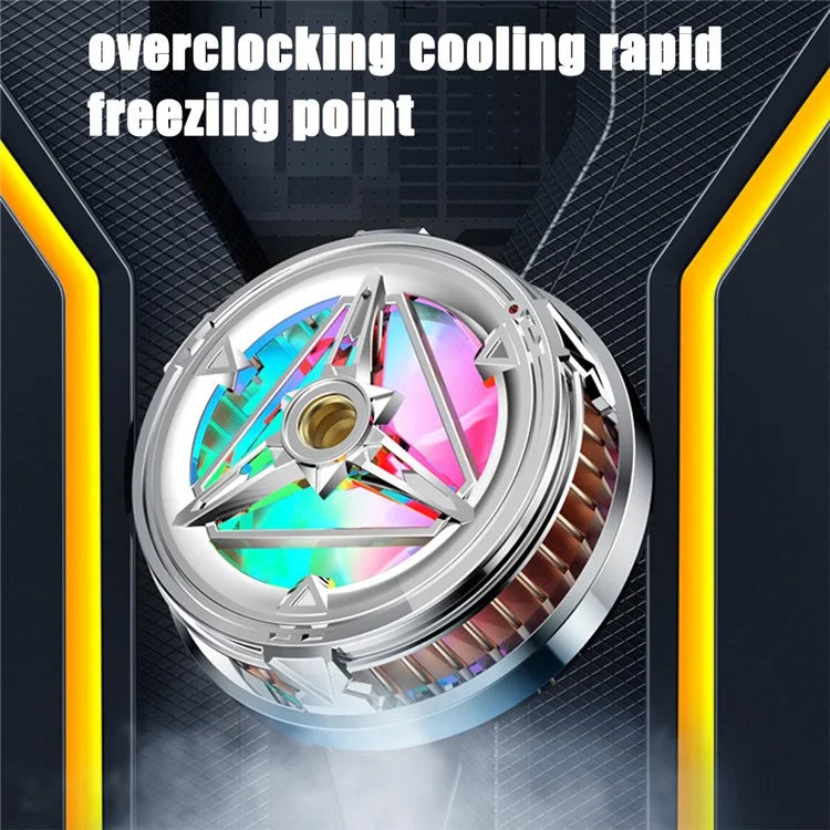 X18 Cell Phone Cooler Magnetic Heat Sink Mobile Phone Radiator with Screw Interface for Live Streaming Gaming