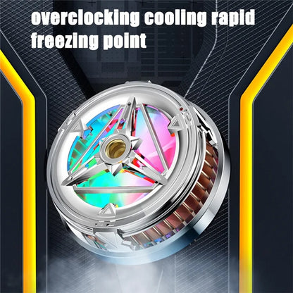 X18 Cell Phone Cooler Magnetic Heat Sink Mobile Phone Radiator with Screw Interface for Live Streaming Gaming