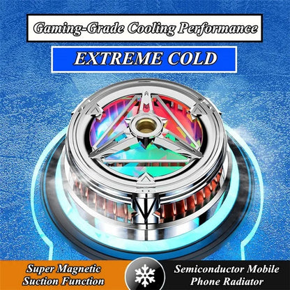 X18 Cell Phone Cooler Magnetic Heat Sink Mobile Phone Radiator with Screw Interface for Live Streaming Gaming