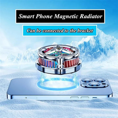 X18 Cell Phone Cooler Magnetic Heat Sink Mobile Phone Radiator with Screw Interface for Live Streaming Gaming