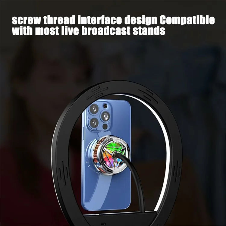 X18 Cell Phone Cooler Magnetic Heat Sink Mobile Phone Radiator with Screw Interface for Live Streaming Gaming