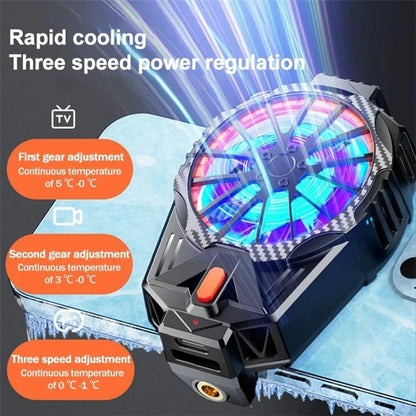 X57 Mobile Phone Semiconductor Cooler 3 Gears Adjustable Cooling Fan for Gaming