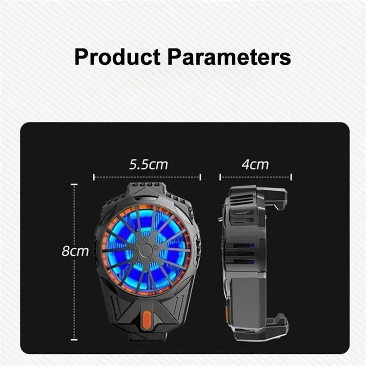 X57 Mobile Phone Semiconductor Cooler 3 Gears Adjustable Cooling Fan for Gaming