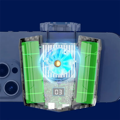 S1  Phone Cooler Semi-Conductor Cellphone Radiator Digital Display Cooling Fan with Back Clip