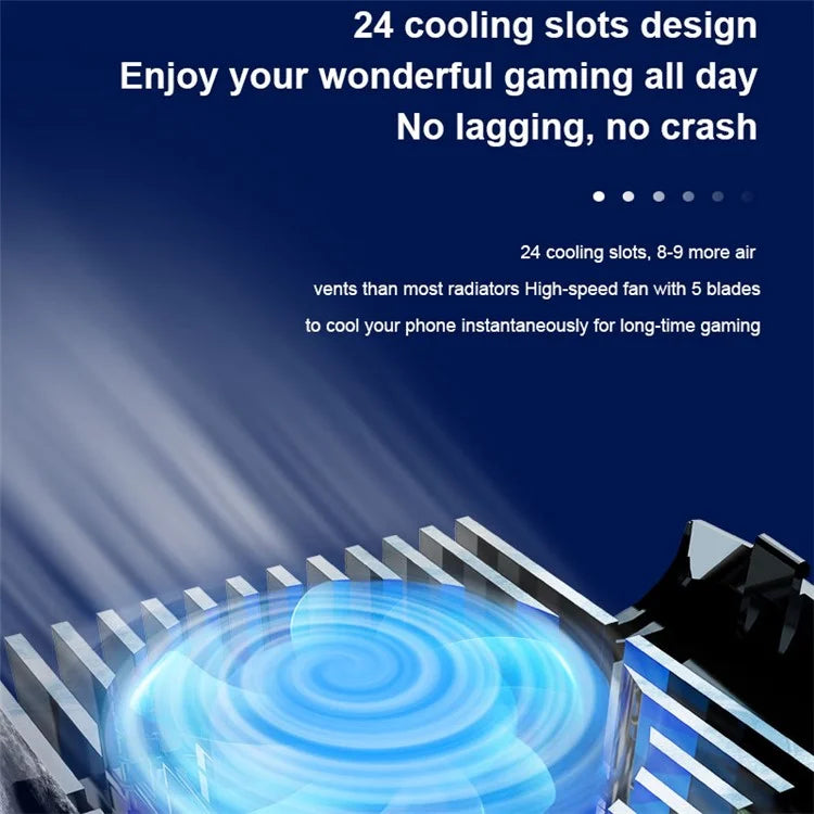 S1  Phone Cooler Semi-Conductor Cellphone Radiator Digital Display Cooling Fan with Back Clip