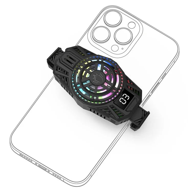 S06 Semiconductor Mobile Phone Radiator Colorful Light Smartphone Gaming Heat Dissipation Cooler