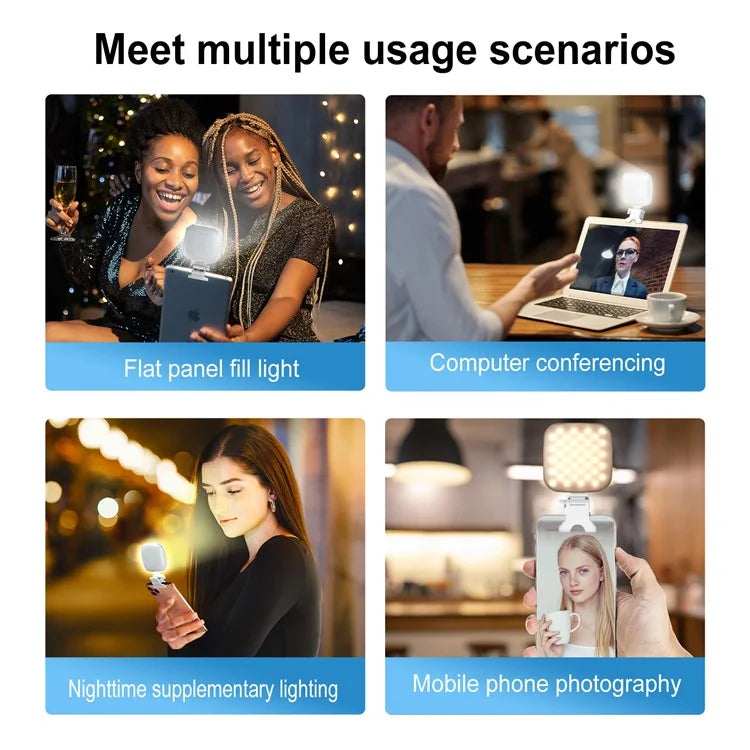 V15 Phone Laptop Video Conference Live Streaming Fill Lamp Mini Clip-On Portable LED Fill Light