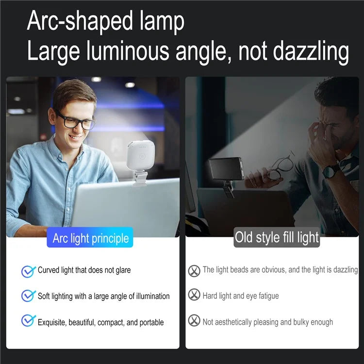 V15 Phone Laptop Video Conference Live Streaming Fill Lamp Mini Clip-On Portable LED Fill Light