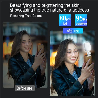 V15 Phone Laptop Video Conference Live Streaming Fill Lamp Mini Clip-On Portable LED Fill Light