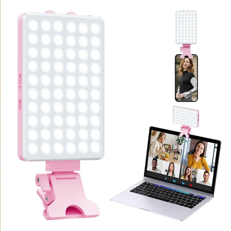 V12A Portable Selfie Live Streaming LED Fill Light Phone Laptop Video Conference Fill Lamp