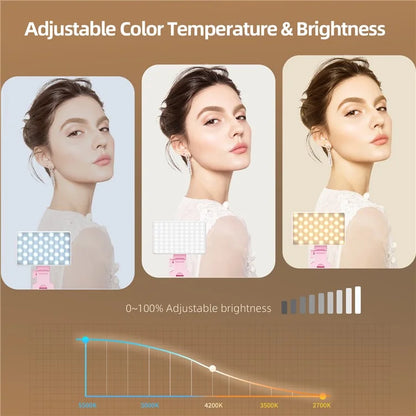 V12A Portable Selfie Live Streaming LED Fill Light Phone Laptop Video Conference Fill Lamp