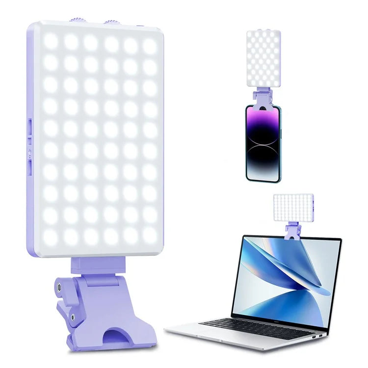V12A Portable Selfie Live Streaming LED Fill Light Phone Laptop Video Conference Fill Lamp