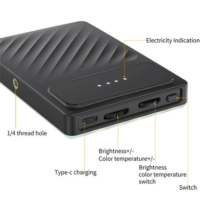 V16R 24 Effects RGB Light Clip-On Pocket Fill Light for Mobile Phone / Tablet / Laptop, without Screen