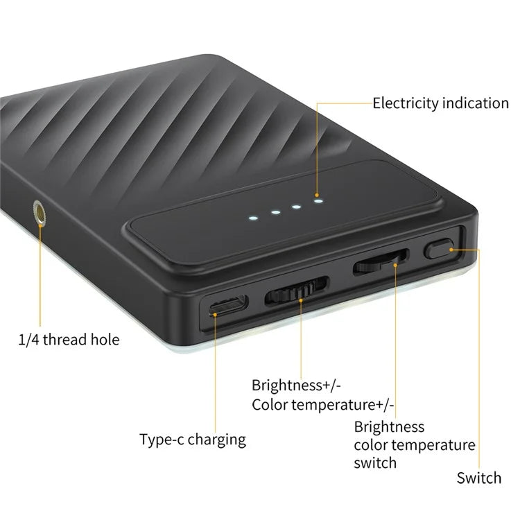 V16SE Three Light Modes Clip-On Pocket Mini Fill Light for Mobile Phone / Tablet / Laptop