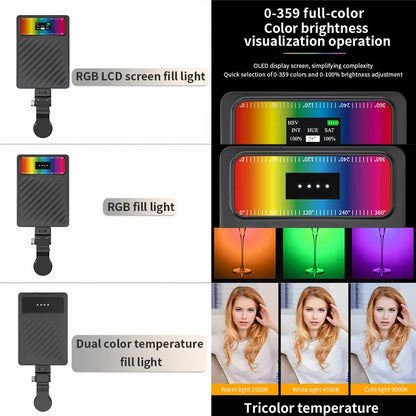 V16SE Three Light Modes Clip-On Pocket Mini Fill Light for Mobile Phone / Tablet / Laptop