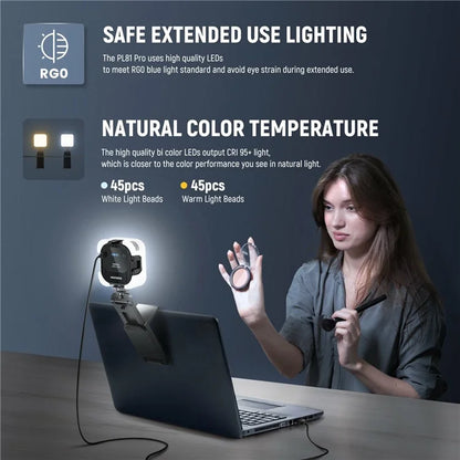 NEEWER PL81 PRO Portable LED Video Light 2900K-7000K Professional Streaming Light